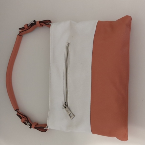 Jenna Kator Shoulder Bag with Crossbody Floral Inside Orange - Picture 5 of 12